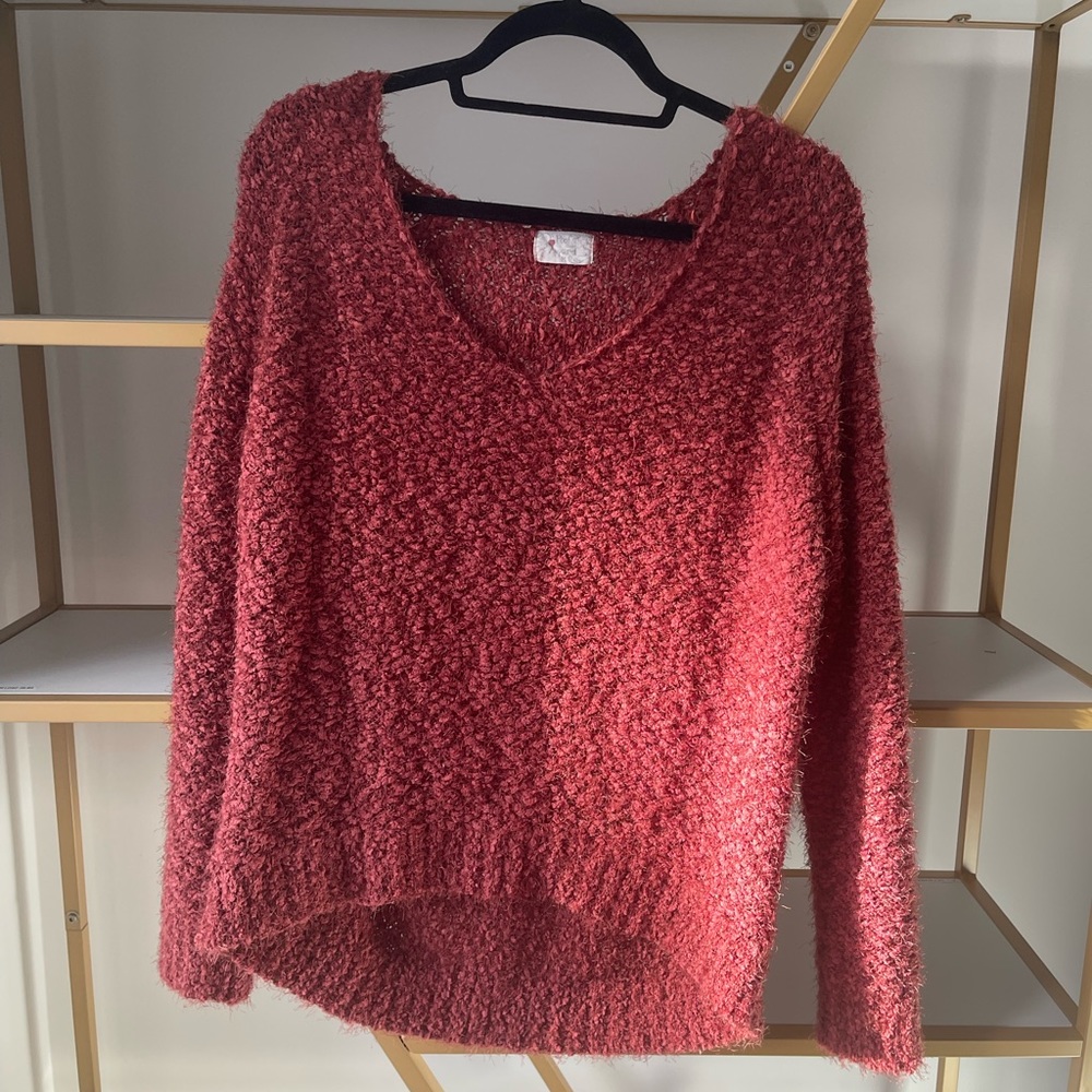 Proof Apparel Orange Fuzzy Sweater